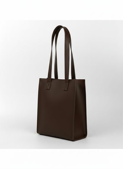 OLVYA Zip Tote - Dark Brown