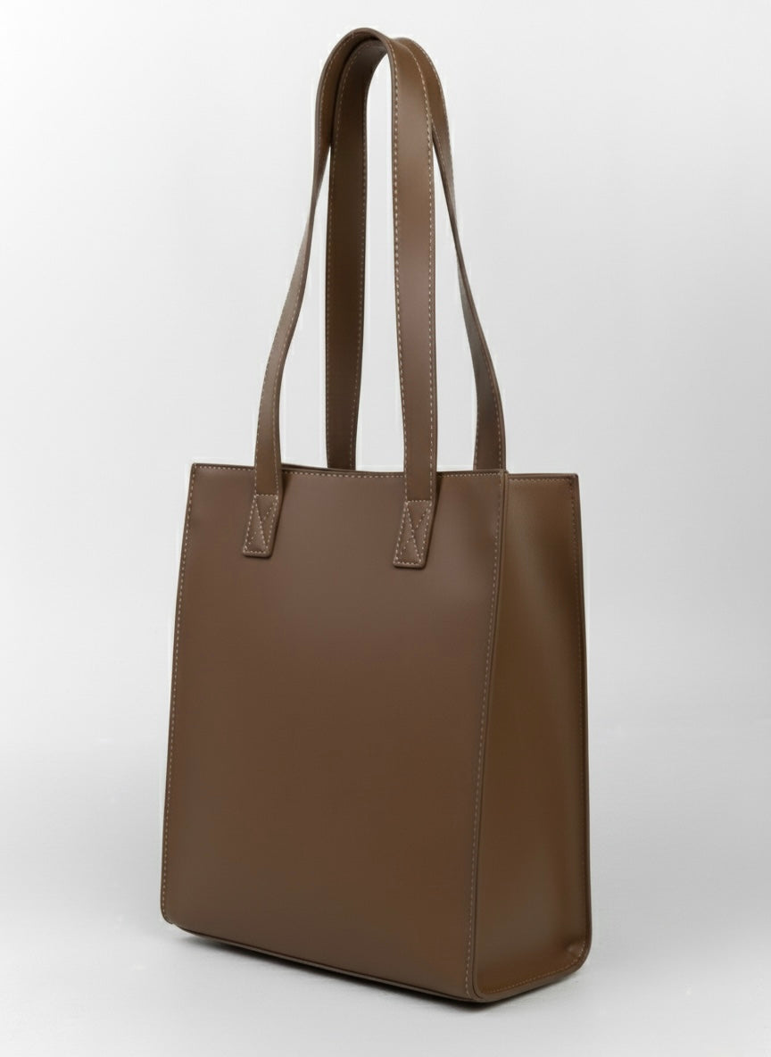 OLVYA Zip Tote - Dark Brown