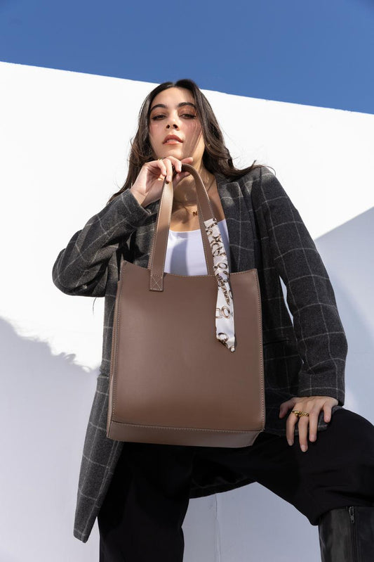 OLVYA Zip Tote  Coffee